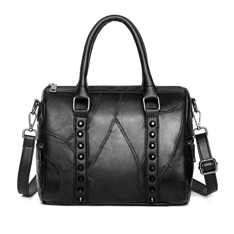 

Fashion Travel PU Leather Rivet Single Shoulder Bag Crossbody Handbag Bags (Black)