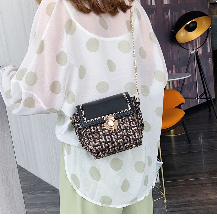 

Straw PU Leather Single Shoulder Bag Ladies Handbag (Color:Black Size:OneSize)