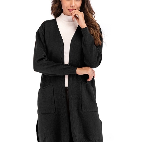 

Solid Color Wild Long Sweater (Color:Black Size:M)