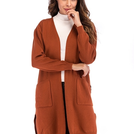 

Solid Color Wild Long Sweater(Color:Caramel Size:XL)