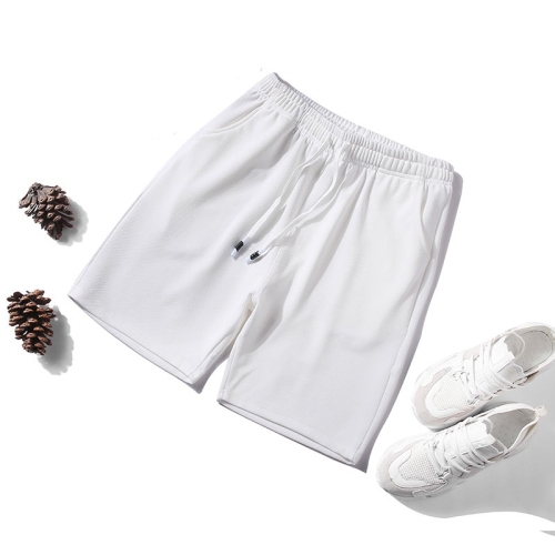 

Men Casual Loose 5-pants Shorts (Color:White Size:M)