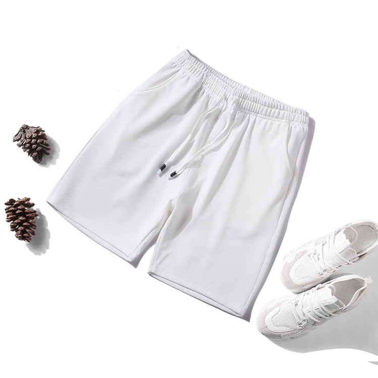 

Men Casual Loose 5-pants Shorts (Color:White Size:4XL)
