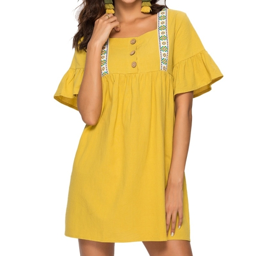 

Fashion Slim Dress (Color:Yellow Size:S)