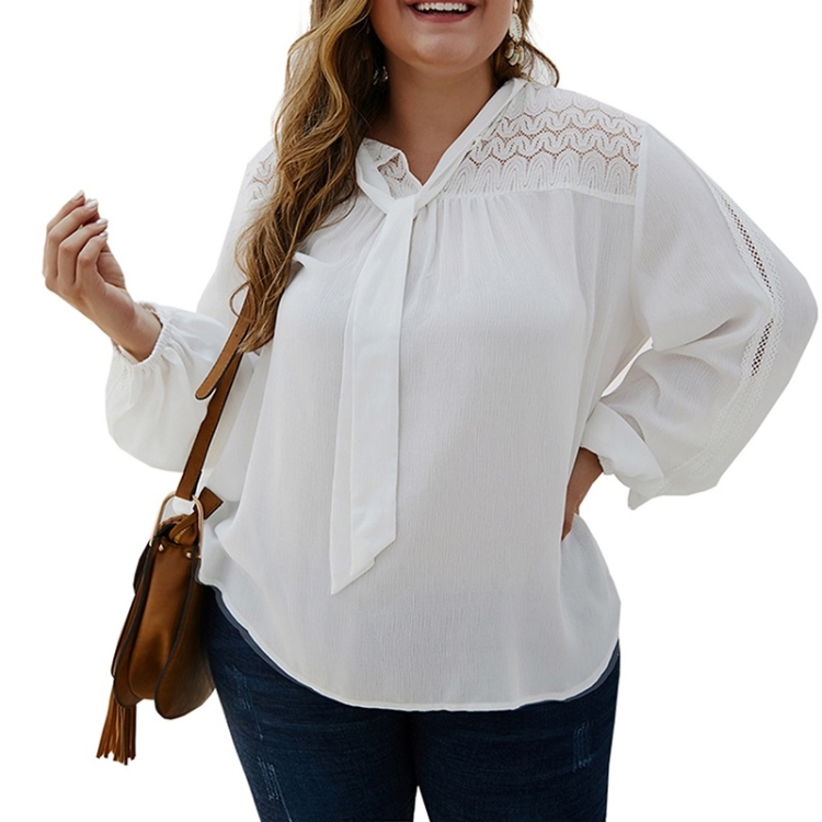 

Long-sleeved Solid Color Shirt (Color:White Size:2XL)