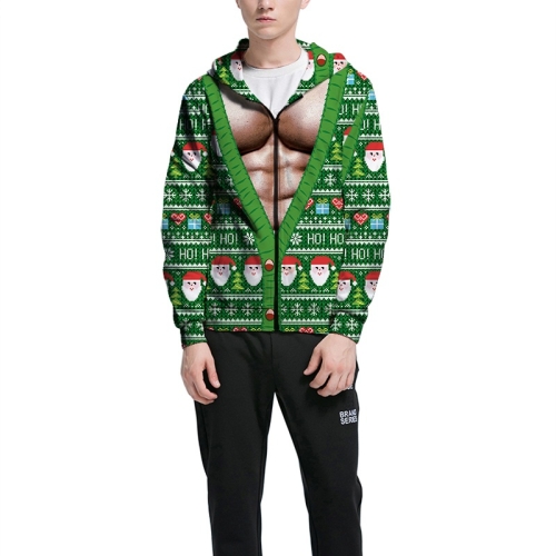 

Men Christmas Delights Digital Print Hoodie Sweatshirt (Color:Green Size:XXL)