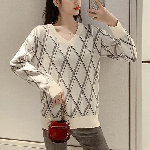 

Autumn and Winter Retro Sweater (Color:Beige Size:M)