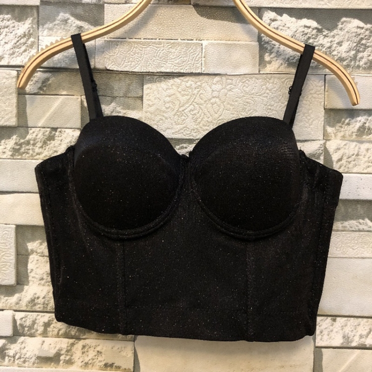 

Sexy Flash High Waist Wild Tube Top Sling Underwear (Color:Black Size:S)