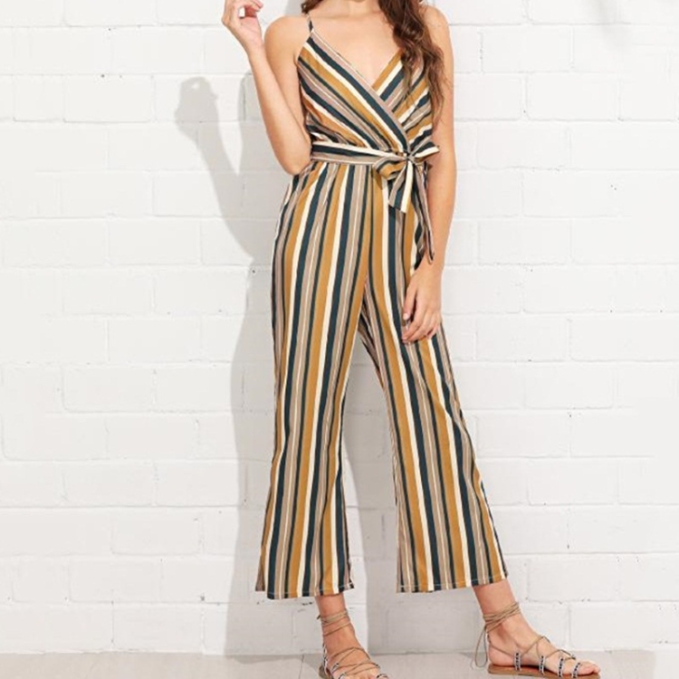 

Colored Striped Pants Siamese (Color:Yellow Size:S)