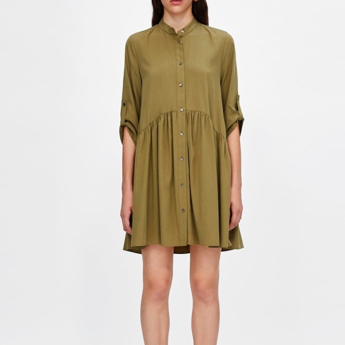 

Fashion Slim Women Dress (Color:Army Green Size:S)
