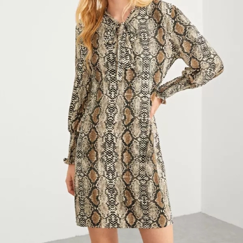 

Women Casual Snakeskin Dress (Color:As Show Size:S)
