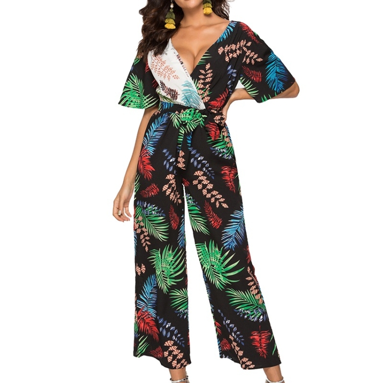 

Printing Stitching Piece Pants (Color:Black Size:S)