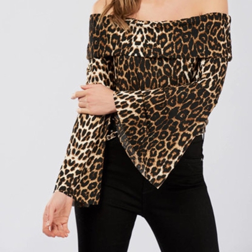 

Leopard Print Long-sleeved T-shirt (Color:As Show Size:S)