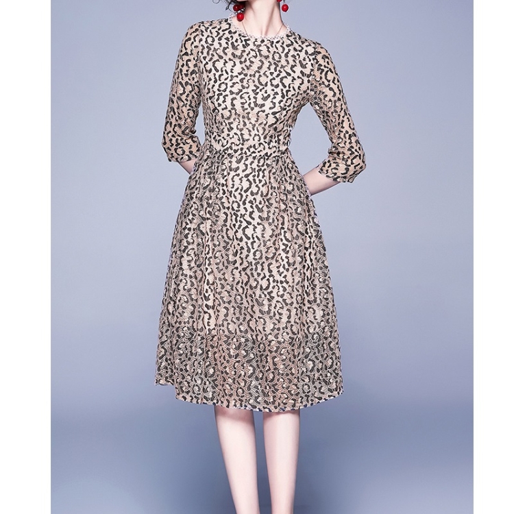 

Leopard Lace Dress (Color:As Show Size:L)