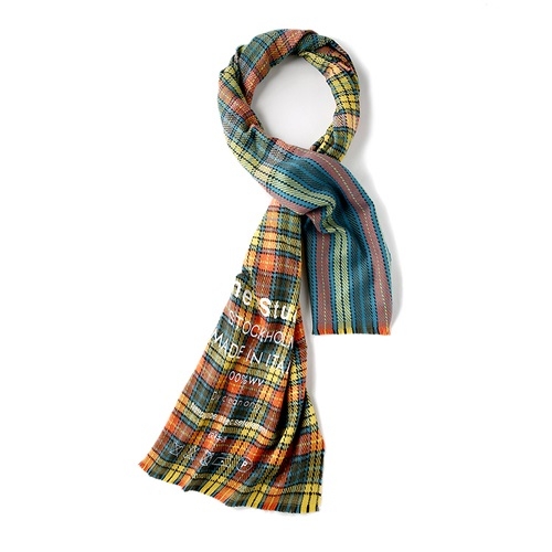 

Plaid Shawl Dual-use Leisure Warm Scarf (Color:Yellow Size:One Size)