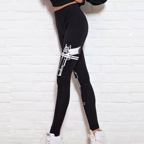

Ms. Printing Yoga Pants Sport Leggings (Color:Black Size:S)