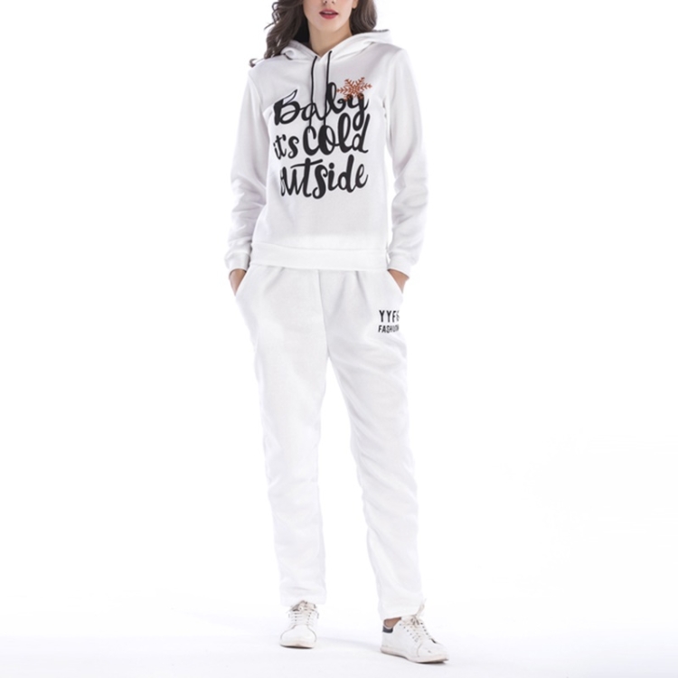 

Casual Sports Women Suit (Color:White Size:L)