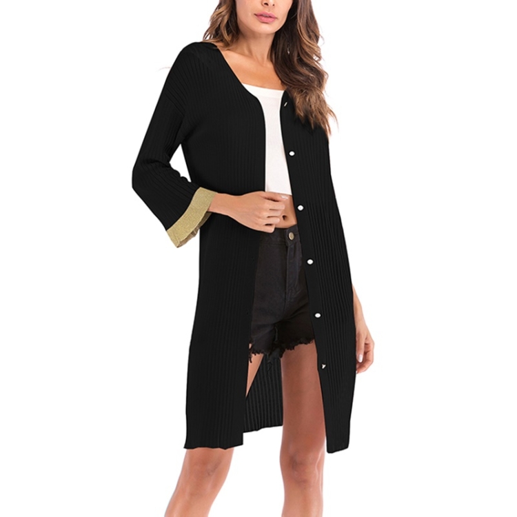 

Autumn and Winter Retro Sweater (Color:Black Size:M)