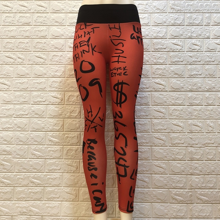 

Fitness Sports And Fitness Hip Stretch Nine Leggings (Color:Red Size:XL)