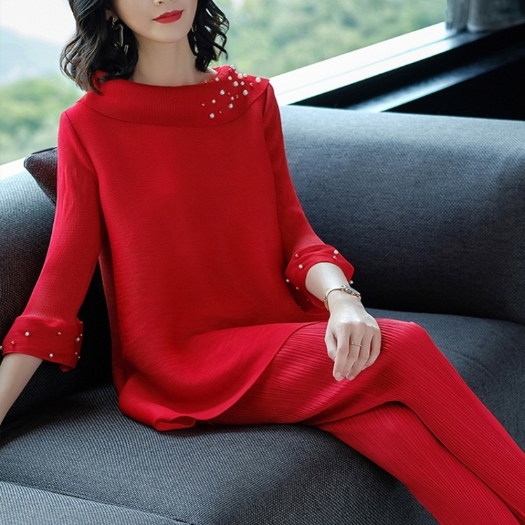 

Temperament Slim Thin Piece Modern Suit (Color:Red Size:One size)
