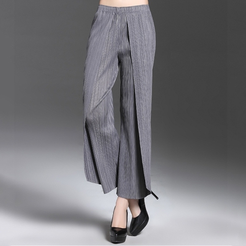 

Fold Thin Wild Casual Loose Pants (Color:Grey Size:One Size)