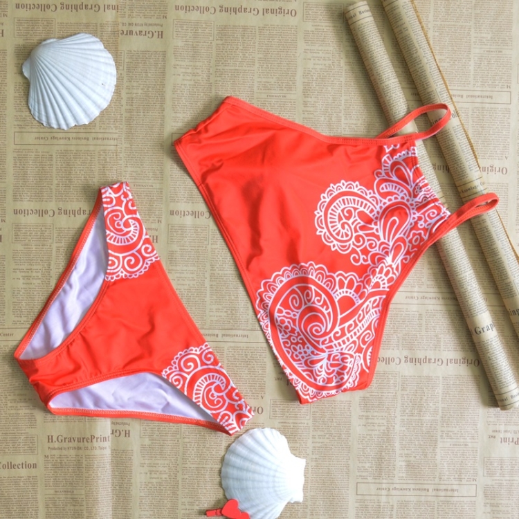 

Sexy Print Split Bikini Swimsuit (Color:Red Size:L)