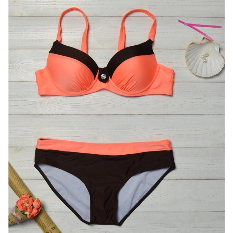 

Sexy Crystal Panel Bikini Swimsuit (Color:Pink Size:L)