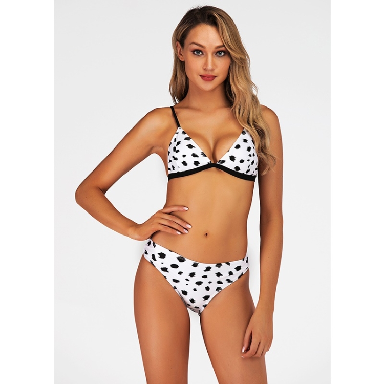 

Sexy Bow Triangle Split Bikini Swimsuit (Color:White Size:M)