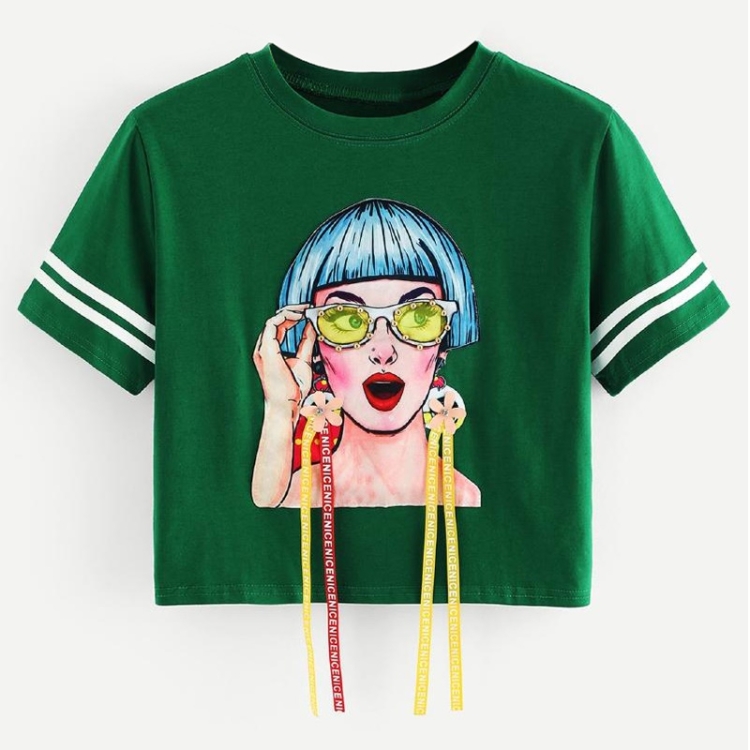 

Individual Patch Short T-shirt (Color:Green Size:L)