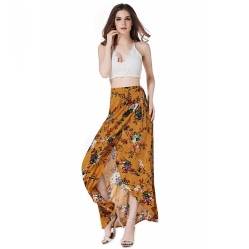 

Split High Waist Cotton Irregular Lace Skirt (Color:Yellow Size:M)