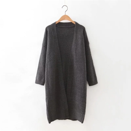 

Women Winter Round Neck Knitted Mid-Length Two-Piece Sweater Skirt (Color:Dark Gray Size:One Size)