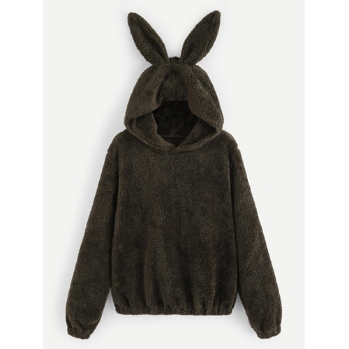 

Plush Rabbit Ear Sweatshirt (Color:As Show Size:S)
