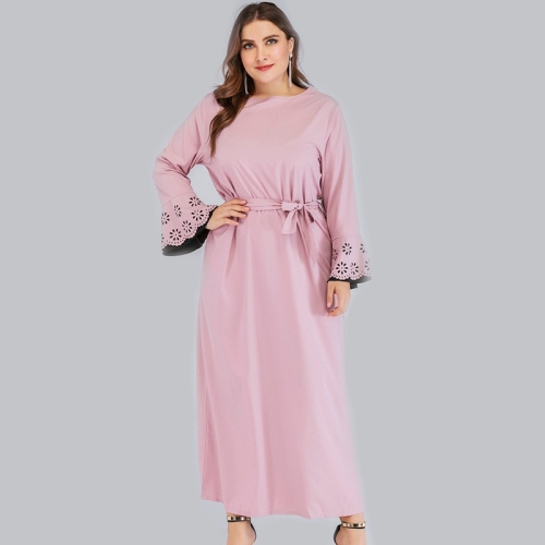 blush colored plus size dress