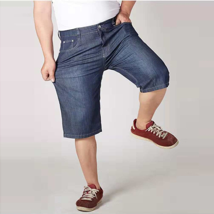 

Solid Color Comfortable Thin Casual Shorts Cropped Pants (Color:Dark Blue Size:36)