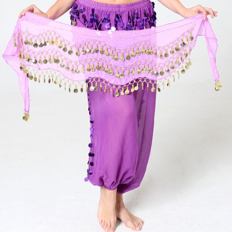 

Women Chiffon Dancing Belt (Color:Purple Size:One size)