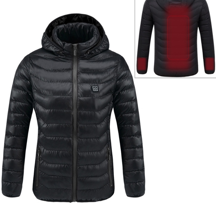 

Smart Constant Temperature USB Heating Hooded Cotton Warm Clothing (Color:Black Size:S)