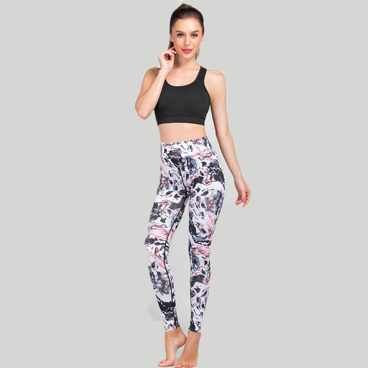 

Women Print High Waist Yoga Pants (Color:As Show Size:M)