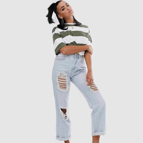 

Sexy Ripped Scratched Beggar Jeans (Baby Blue_XS)