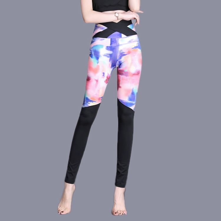 

Women Super Stretch Front Split High Waist Yoga Pants (Color:Pink Size:S)