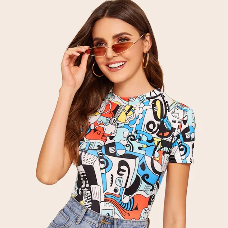 

Slim Fit Collar T-Shirt (Color:As Show Size:L)