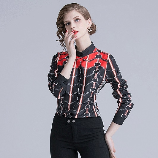 

Small Stand Collar Shirt (Color:Black Size:L)