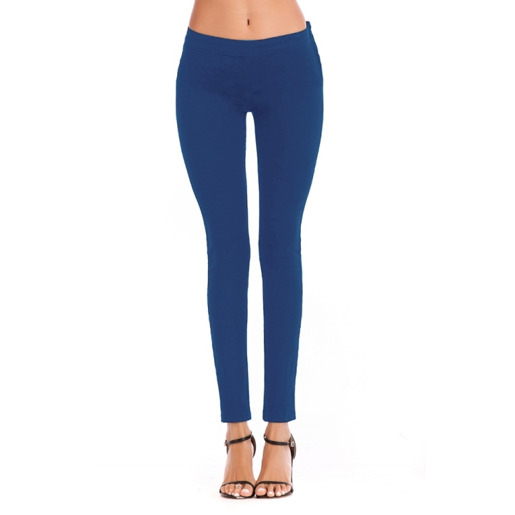 

Sexy High Waist Side Zip Fashion Elastic Foot Pencil Pencil Jeans (Color:Dark Blue Size:S)