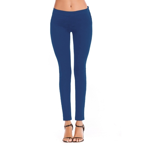 

Sexy High Waist Side Zip Fashion Elastic Foot Pencil Pencil Jeans (Color:Dark Blue Size:XL)