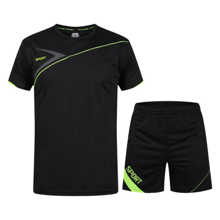 

Men Running Fitness Sports Suit Quick-drying Clothes (Color:Black Size:M)