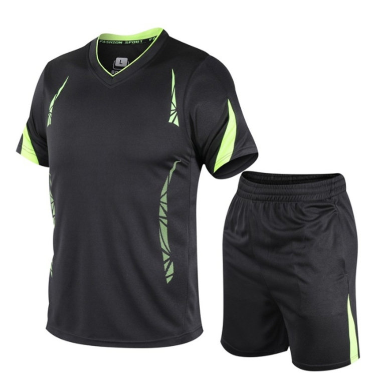 

Men Running Fitness Sports Suit Quick-drying Clothes (Color:Black Size:M)