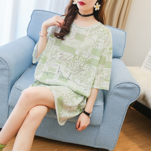 

Korean Style Loose Short Sleeve T Shirt (Color:Green Size:M)