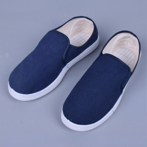 

Breathable Canvas Dust-free Anti-static PVC Sole Shoes (Color:Navy Blue Size:46)
