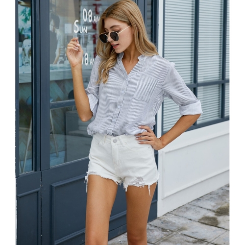 

Home Casual Shirt With Jeans (Color:Blue Size:S)