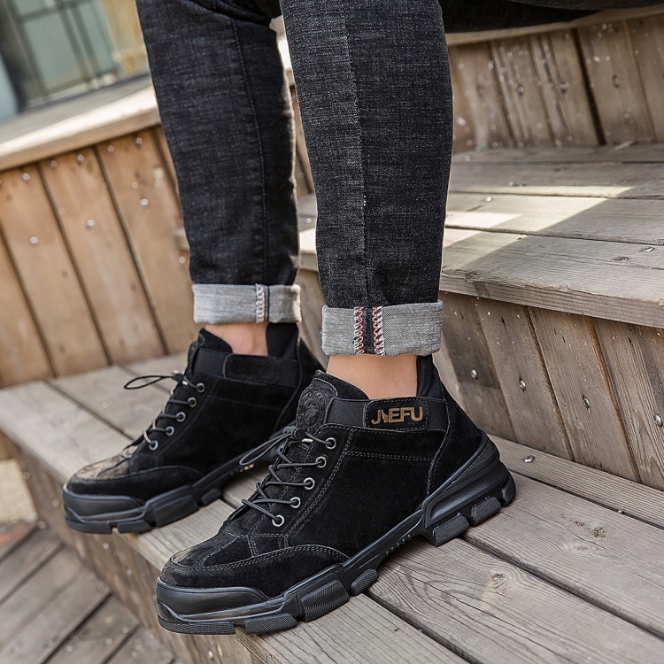 

Jiefu Anti Smashing, Anti Piercing, Waterproof And Oil Resistant Electric Welding High Top Safety Shoes (Color:Black Size:36)