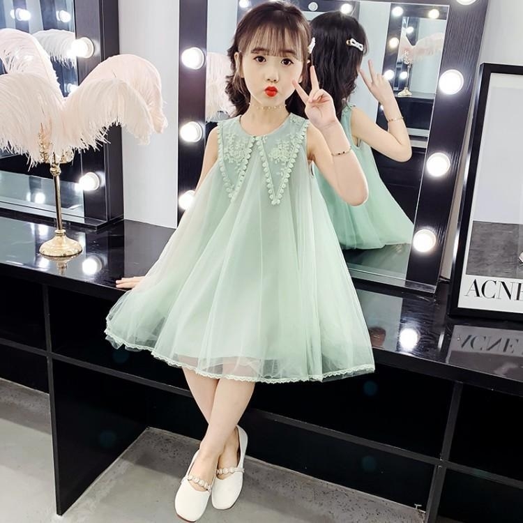 

Children Clothing Girls Fluffy Mesh Dress (Color:Green Size:110cm)