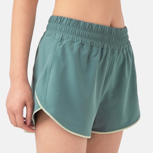 

Lightweight Breathable Quick Drying Sports Shorts Peach Hip High Waist Loose Running Shorts (Color:Tidewater Teal Size:M)